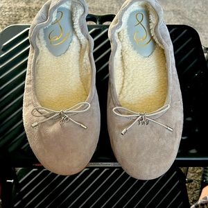 Sam Edelman gray suede ballerina flats
